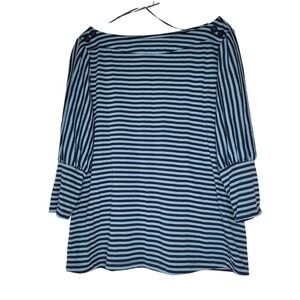 Beverly Drive Womens Striped 16-18 Top Nautica Resort Boho Summer Momcore Casual